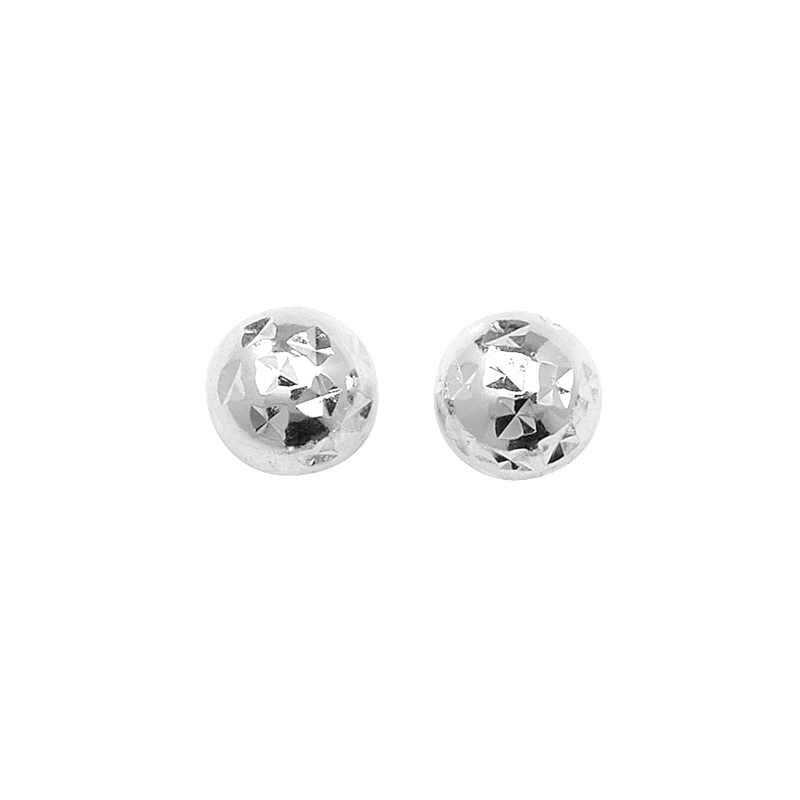 Sterling Silver Diamond Cut Ball Stud Earrings Gleeson Jewellery, Daniel Gleeson Jewellers Cork, Gleesons Jewellers