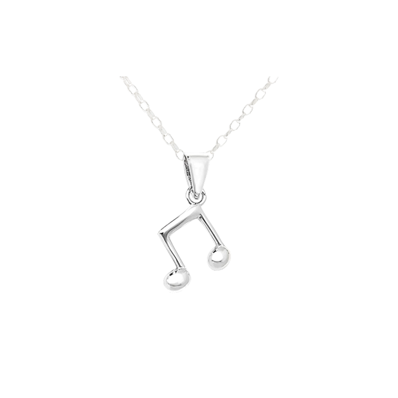 Sterling Silver Music Charm Pendant and Chain Gleeson Jewellery, Daniel Gleeson Jewellers Cork, Gleesons Jewellers