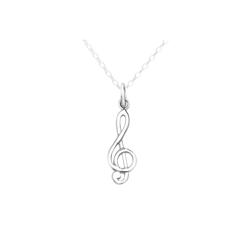 Sterling Silver Music Note Pendant and Chain Gleeson Jewellery, Daniel Gleeson Jewellers Cork, Gleesons Jewellers