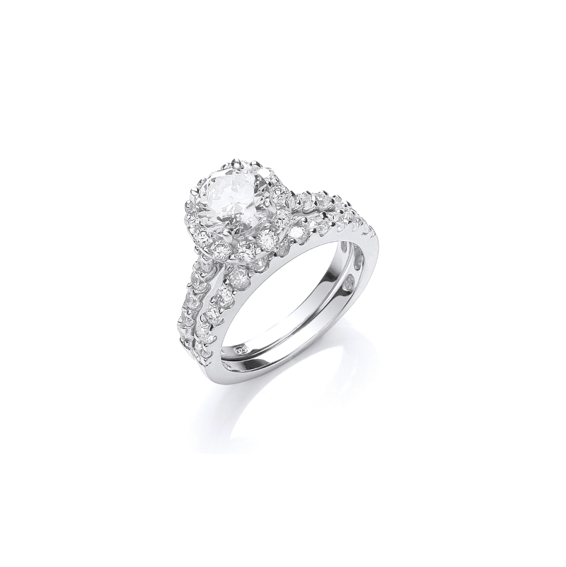 Sterling Silver Cubic Zirconia Ring Set Gleeson Jewellers, Daniel Gleeson Jewellery, Gleesons Jewellers