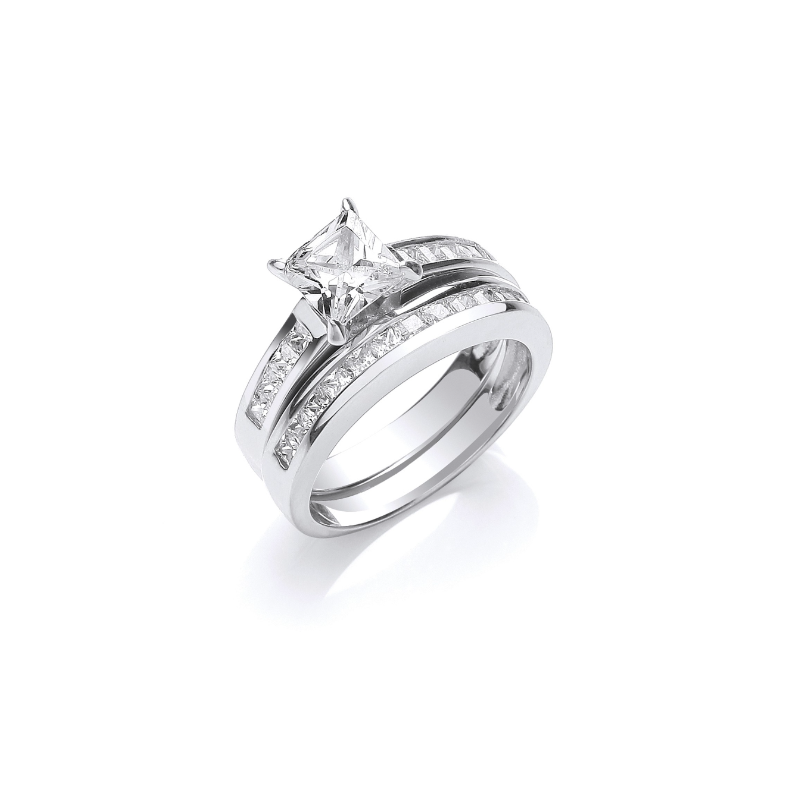 Sterling Silver Cubic Zirconia Ring Set Gleeson Jewellers,, Daniel Gleeson Jewellery, Gleesons Jewellers