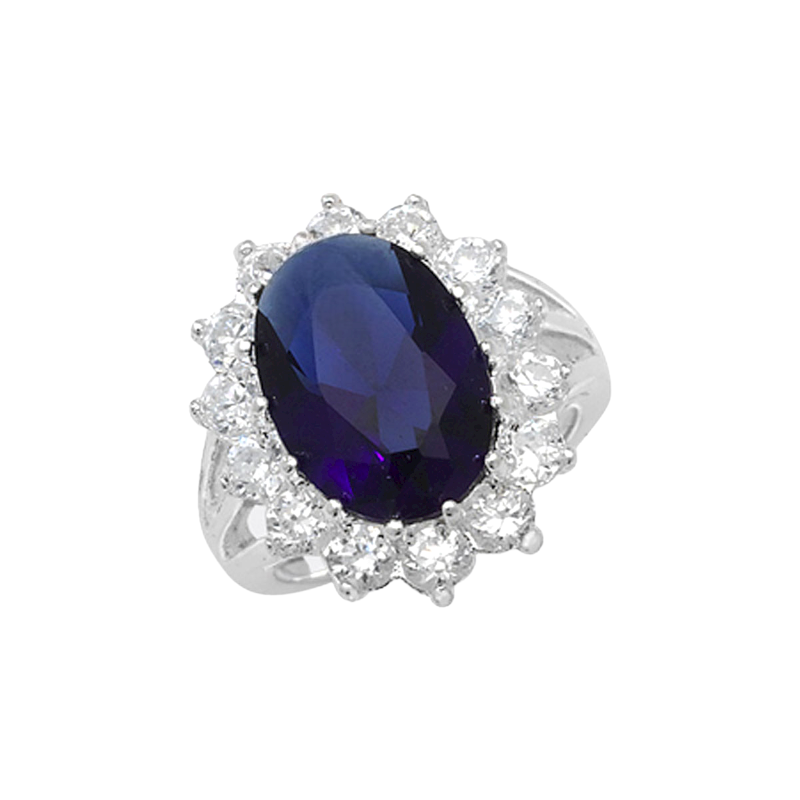 Sterling Silver Sapphire Cubic Zirconia Ring – Daniel Gleeson