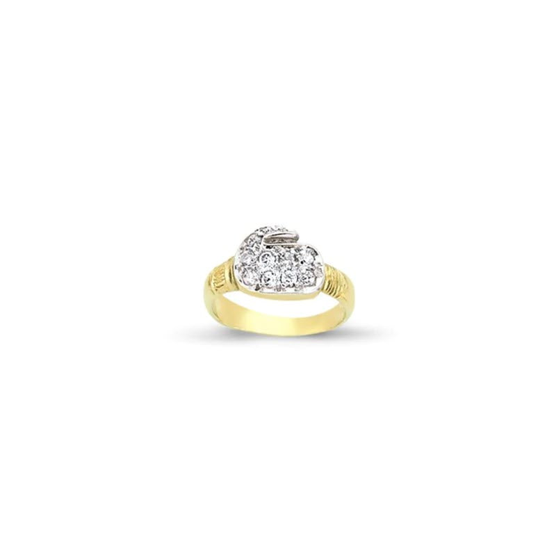 9ct Gold Cubic Zirconia Kids Boxing Glove Ring - (Sizes A-K Only) Gleeson Jewellery, Daniel Gleeson Jewellers