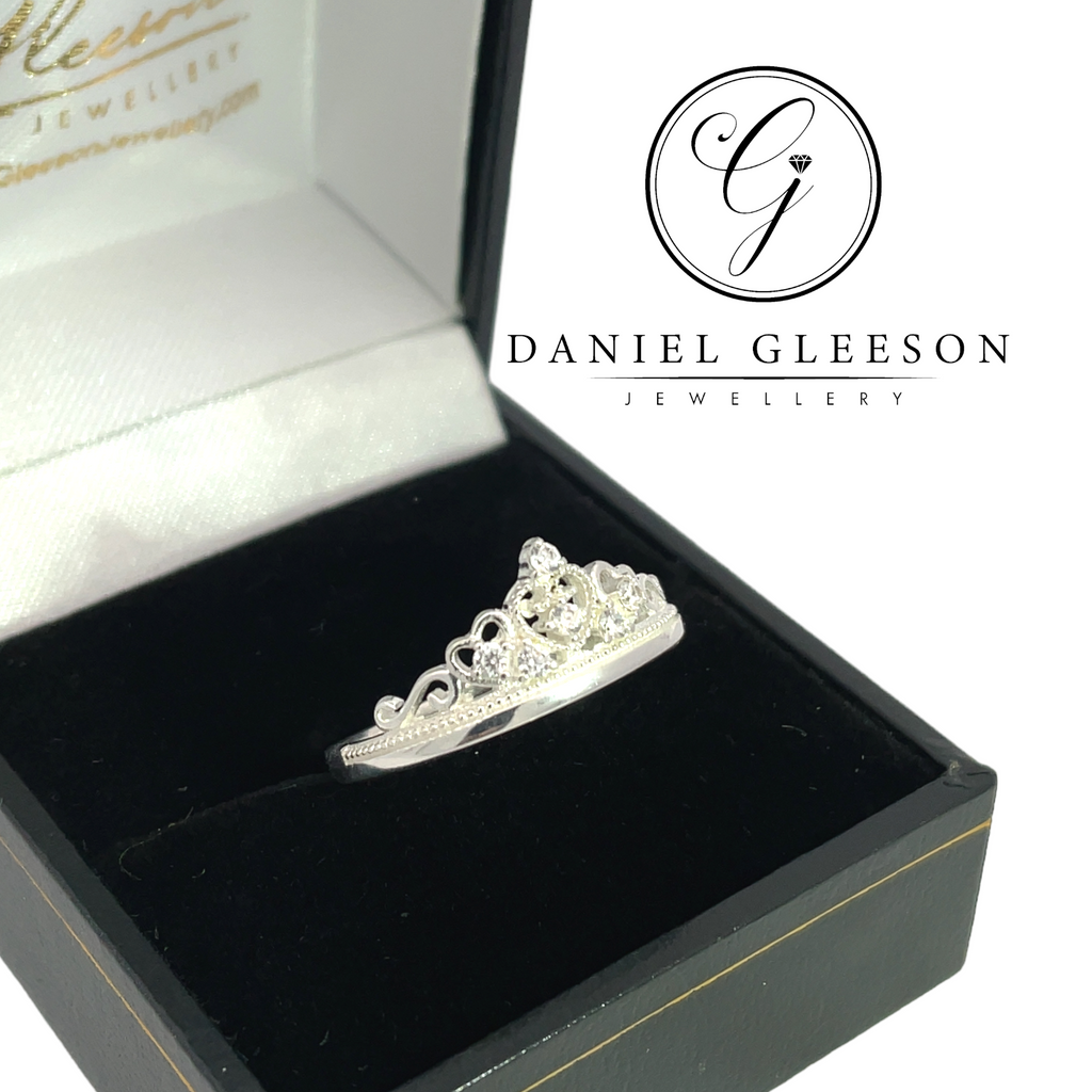 Sterling Silver Ladies/Children's Tiara Crown Ring Gleeson Jewellers, Daniel Gleeson Jewellerr, Daniel Gleesons Jewellery