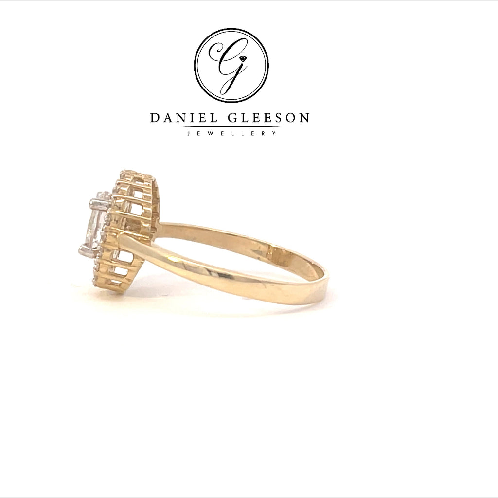 9ct Gold CZ Cluster Dress Ring Gleeson Jewellers, Daniel Gleeson Jewellery, Daniel Gleesons Jewellers Cork