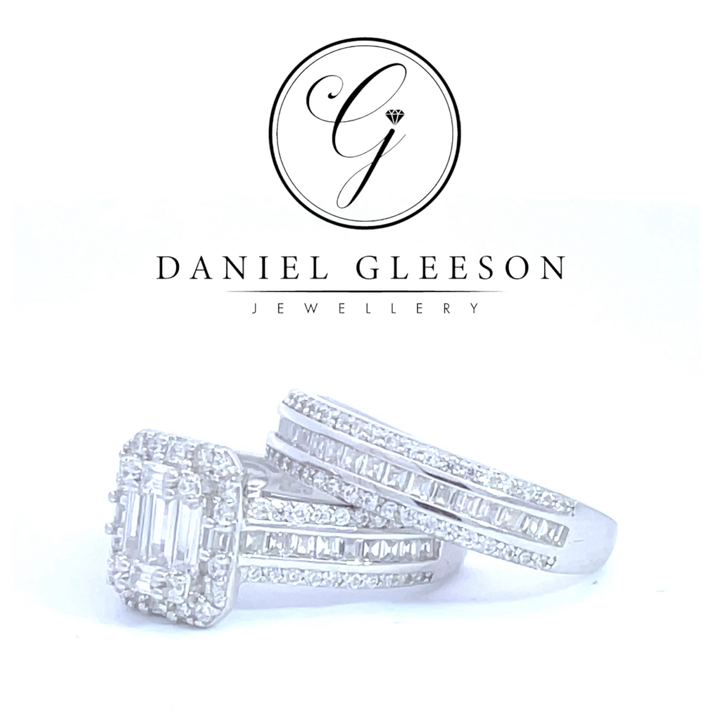 Sterling Silver Baguette CZ Ring Set Gleeson Jewellers, Daniel Gleeson Jewellerr, Daniel Gleesons Jewellery