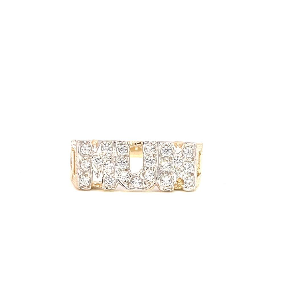 9ct Gold Cubic Zirconia Mum Ring Gleeson Jewellers, Daniel Gleeson Jewellery, Gleeson Jeweller, Gleesons Jewellers