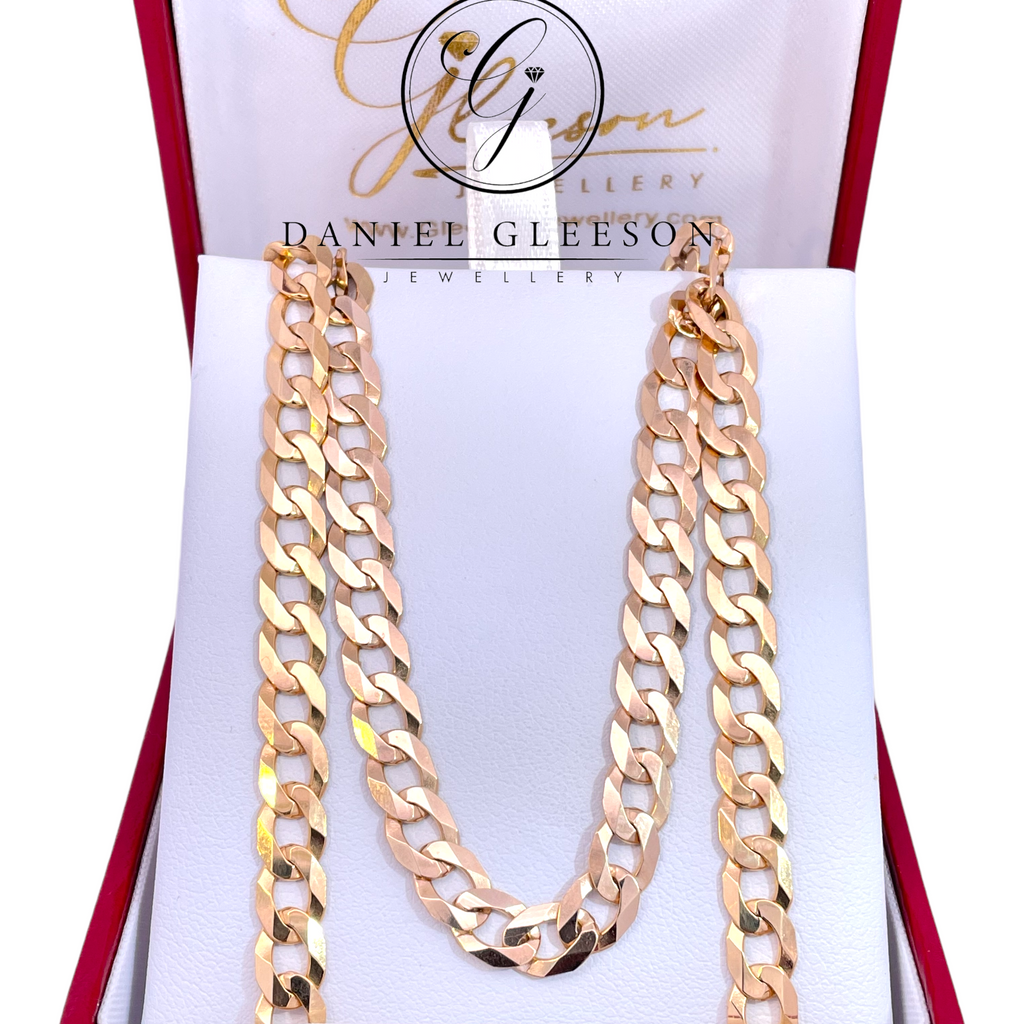 9ct Gold Gents Curb Chain 20" Daniel Gleeson Jewellers, Gleeson Jeweller, Daniel Gleeson Jewellery, Gleesons Jewellers