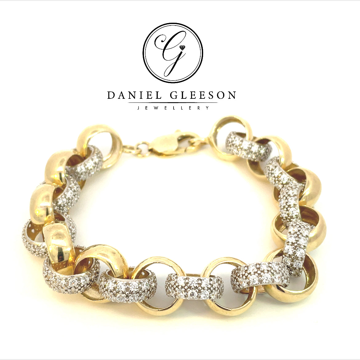Antonio Papini Oval and Round Link Stretch Bracelet with Diamonds in 1 –  Mountz Jewelers