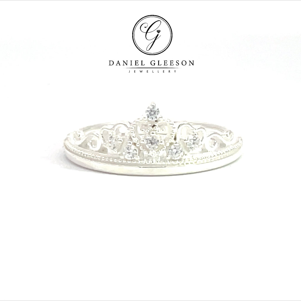 Sterling Silver Ladies/Children's Tiara Crown Ring Gleeson Jewellers, Daniel Gleeson Jewellerr, Daniel Gleesons Jewellery