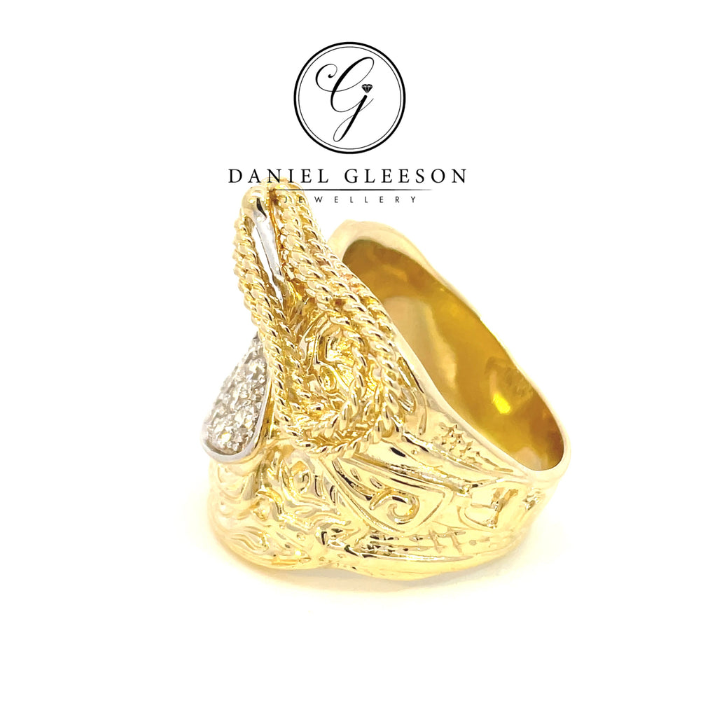 Mens Gold saddle ring | daniel gleeson jewellers