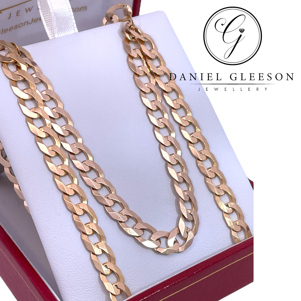 9ct Gold Gents Curb Chain 20" Daniel Gleeson Jewellers, Gleeson Jeweller, Daniel Gleeson Jewellery, Gleesons Jewellers