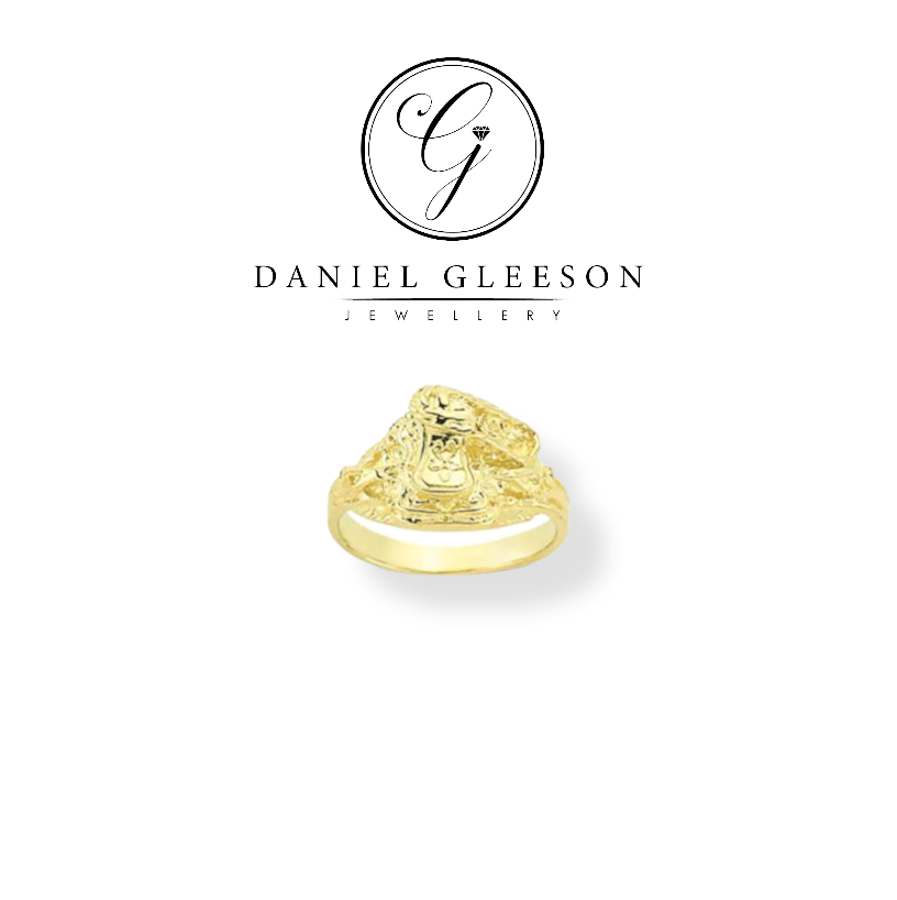 9ct Gold Kids Saddle Ring - (Sizes A-K Only) Gleeson Jewellers, Daniel Gleeson Jewellery, Daniel Gleesons Jewellers Cork