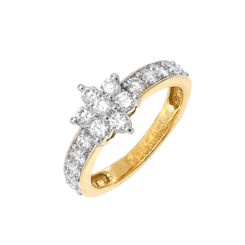 18ct Gold Diamond Cluster Ring - 1.00ct Diamonds Gleeson Jewellers, Daniel Gleeson Jewellery, Gleeson Jeweller, Gleesons Jewellers