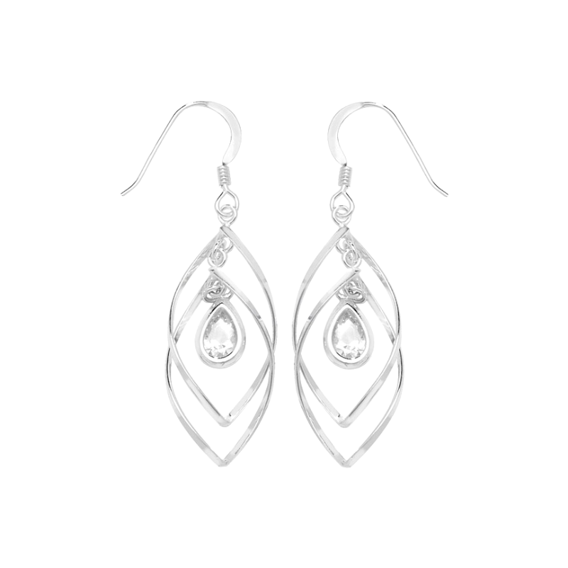 Sterling Silver Cubic Zirconia Drop Earrings Gleeson Jewellery, Daniel Gleeson Jewellers Cork, Gleesons Jewellers