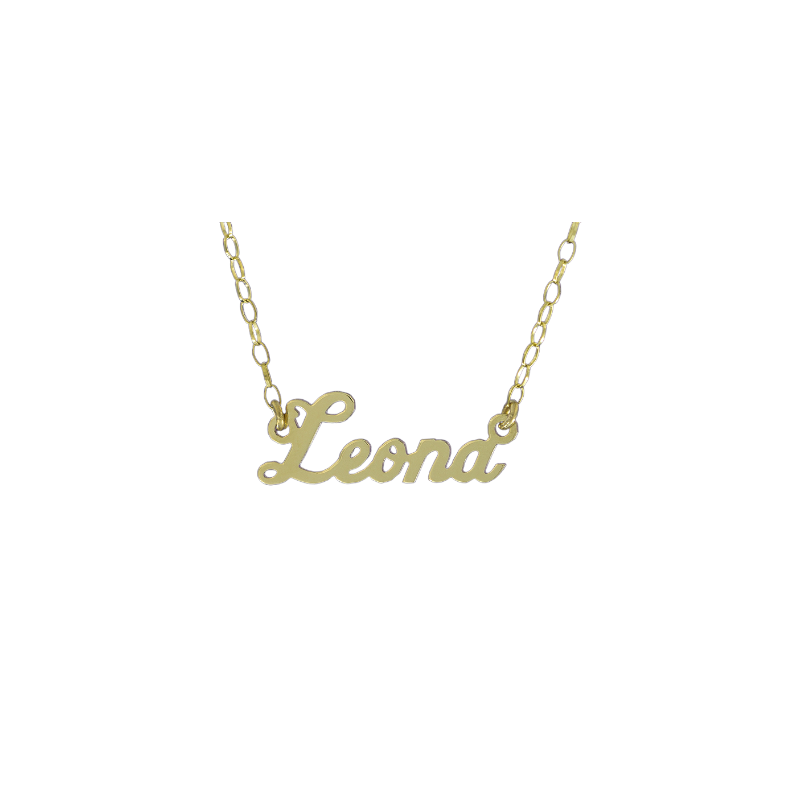 9ct Gold Name Chain - SMALL Size Script (Suitable for Children, 10mm Capital Letters) - Made to Order - Gleeson Jewellery, Daniel Gleeson Jewellers Cork, Gleesons Jewellers